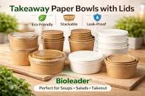 Takeaway Bowls with Lids | Takeout to go | Bioleader® Wholesale Manufacturer