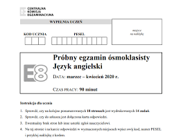 10% rabatu z kodem cnb dla ósmoklasistów na repetytoria ze strony operon💎 matematyka. Probny Egzamin Osmoklasisty 2020 Odpowiedzi Cke Angielski Online Arkusze Zadania Eska Pl