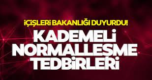 İçişleri bakanlığı, tam kapanmanın ardından kademeli normalleşme genelgesi yayınladı. Sokaga Cikma Yasagi Saatleri Degisti Normallesme Ne Zaman Ve Yarin Sokaga Cikma Yasagi Var Mi Normallesme Takvimi Ile Yasaklar Kalkti Mi Son Dakika Haberler