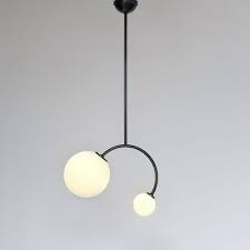 Black Digon Mini Lamp With Globe Shades In 2 Sizes From Balance Lamp In 2020 Geometric Pendant Lamps Lamp Black Pendant Lamp