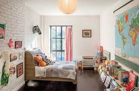 Adding a subtle wash of white paint to a brick wall's surface makes for a complex texture. 21 Bedrooms With Exposed Brick Walls