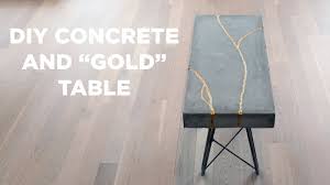 Diy Concrete And Gold Table Kintsugi Concrete Diy Modern Coffee Table Diy Concrete Coffee Table