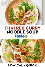 10 Min Thai Red Curry Chicken Noodle Soup Recipe Recipe Quick Chicken Recipes Soup Recipes Chicken Noodle Healthy Treats Recipes