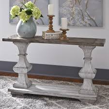 The deep wood tone finish with exquisitely crafted legs to make a table feel more like a pedestal. Liberty Furniture Sedona Traditional Sofa Table With Bottom Shelf Royal Furniture Sofa Tables Consoles
