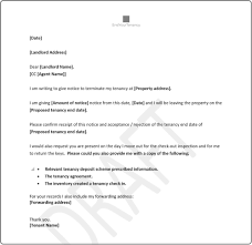 Tenants Notice To End Tenancy Template Letter Uk To Landlord End Your Tenancy
