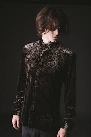 Black And Gold Dress Shirt Mens Jimi Velvet Paisley Shirt Mens Retro Shirts Black Velvet Fabric Paisley Shirt
