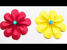 How To Make Easy Paper Flowers At Home Diy Crafts Youtube Diy Crafts Paper Flowers Paper Flowers Diy Easy Paper Flowers