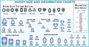 Gemstone Size And Ruler Chart Actual Size When Printed