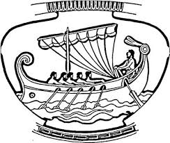 Vase With Ship Ornament Coloring Page Ancient Greek Art Coloring Pages Egyptian Drawings