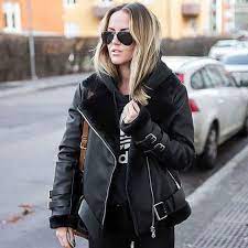 Casual Fur Leather Moto Jacket Winter Biker Coats 60 Off Till The End Of Month Celebrities Leather Jacket Jackets Faux Fur Lined Coat