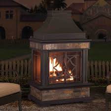 Heirloom Steel Stone Wood Burning Outdoor Fireplace Reviews Joss Main Patio Fireplace Natural Gas Outdoor Fireplace Outdoor Fireplace