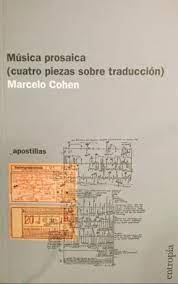 Descargar Musica Prosaica Cuatro Piezas Sobre Traduccion Cohen Marcelo Descargar Musica Libros Gratis Musica