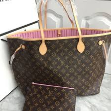 Louis Vuitton Lv Neverfull Shopping Tote Bag Monogram With Pink Interior Louis Vuitton Handbags Neverfull Louis Vuitton Handbags Vintage Louis Vuitton Handbags