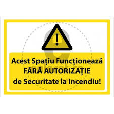 Vor fi abordate urmatoarele teme seminarul se doreste a fi unul interactiv, astfel incat participantii sa primeasca raspuns la toate intrebarile si spetele legate de obtinerea autorizatiei de securitate la incendiu. Acest Spatiu Functioneaza Fara Autorizatie De Securitate La Incendiu Galben
