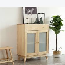 Homcom contemporary kitchen pantry freestanding storage cabinet cupboard with framed glass doors and shelves, natural wood grain. China Nordic Ash Wood Pantry Cabinet Modern Minimalist Storage Cabinet 0279 China Cabinet Storage Cabinets