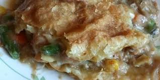 This recipe was created with a roast pork tenderloin leftover, some green onions, and common vegetables. Leftover Pork Roast Pot Pie