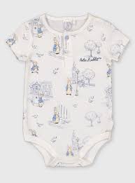 License Character Shop Peter Rabbit Cream Bodysuit Newborn 18 Months Tu Clothing