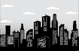 Black And White Building Background Super Hero Party Background Printable Pdf Black White City Scene 40 X 60 Plus Word Props Instant Download Party Background Superhero Party City Scene