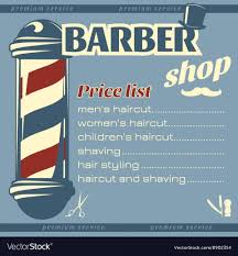 014 Free Graphic Design Price List Template Barber Shop