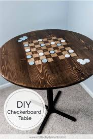 These images represent the many possibilities of custom designed coffee tables. Diy Checkerboard Table Using Stain Crafted By The Hunts