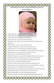 Nama bayi perempuan sudah saya susun semua berjumlah 101 nama. Rangkaian Nama Anak Perempuan Dan Laki Laki Islam Dan Artinya