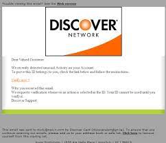 Discover card emails often include your full name in the greeting line as it is displayed on your card Discover A Phishing Scam Cloudeight Infoave