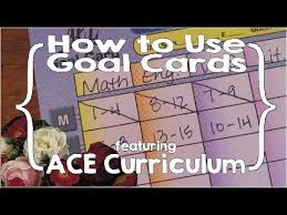 Goal Setting How To Use Goal Cards Featuring Ace Curriculum Youtube