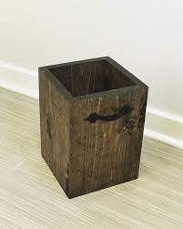 Rustic Garbage Can Bathroom Trash Can Waste Basket Storage Bin Wood Basket Wooden Trash Can Bathroom Waste B Bathroom Trash Can Wood Bathroom Wooden Bins