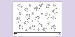 Download dog paw print and use any clip art,coloring,png graphics in your website, document or presentation. Paw Prints Colouring Sheet Colouring Colouring Sheets