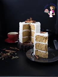 A Gorgeous Frosted Chai Latte Cake Frosted With Vanilla Buttercream Frosting Spiced With Aromatic India In 2020 Easy Rainbow Cake Recipe Dessert Recipes Easy Tea Cakes