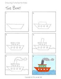Using two horizontal lines draw the waistband of the skirt. How To Draw A Boat Drawing Easy Drawing Tutorial By Tim S Printables