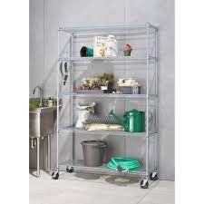 Shop for storage shelves with wheels online at target. Rolling Garage Shelving Garage Storage The Home Depot