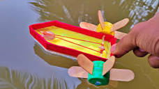 Rubber band powered boat | Science Project 2022 - YouTube