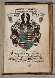 Albuminscriptie Van Andreas Van Der Haeghen Voor Henricus Fluck 1608 National Library Of The Netherlands Pub Heraldry Vintage World Maps Public Domain