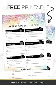 Here is a super simple and basic example of a weekly cleaning schedule for working moms (regardless if you work from home or not). Cleaning Schedule To Deep Clean Your House Fun Cheap Or Free