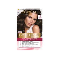 Table of contents creme of nature exotic shine hair color clairol professional textures and tones permanent hair color L Oreal Excellence Creme Permanent Hair Dye 3 Natural Darkest Brown