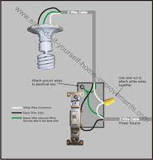 (coming from the device box for the plug receptacle via the sub panel) to the silver terminal on the light holder. Light Switch Wiring Diagram