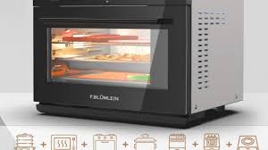 In amazon's questions section for the f.blumlein there's an answer stating that it does not. F Blumlein Ju 3200 10 In 1 Steam Convection Oven Cooking Gizmos