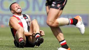 Jarryn geary during training earlier this month. Jarryn Geary Leg Break Jarryn Geary Injury St Kilda Shanghai Afl In China St Kilda V Port Adelaide