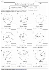 Angles In A Circle Worksheet Lovely Arc Length And Area Of Sector Worksheets In 2020 Geometry Worksheets Angles Worksheet Circle Geometry