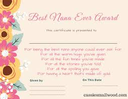 Each blank certificate template has changeable background colors and an option to swap the decoration or remove it all together. Free Mother S Day Printable Certificate Awards For Mom And Grandma Cassie Smallwood