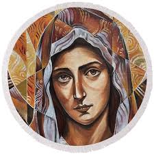 Virgin Mary Tapestry by Marian Brek