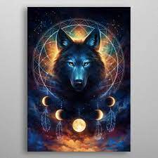 Dream Catcher Wolf Poster By Jonas Jodicke Displate Wolf Poster Wolf Wallpaper Art