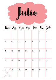 Calendario Para Imprimir Mes A Mes 2017 Calendario 7 Julio Calendario Tumblr Ideas De Calendario Calendario Para Imprimir