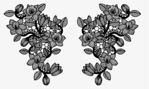 Silver lace border on floral silver wallpaper. Black Lace Border Png Images Free Transparent Black Lace Border Download Kindpng