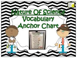 Science Vocabulary Anchor Chart Nature Of Science