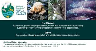 Look For Jobs Careers Wa Gov Fish And Wildlife Biologist 4 Wildlife Biologist Job Wildlife