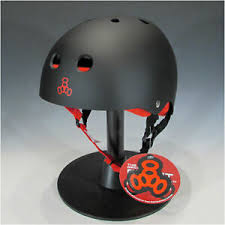 Details About Triple Eight Brainsaver Skateboard Helmet Sweatsaver Matte Black Red Xs
