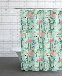The curtain panel is then made into a blackout curtain through the addition of an opaque backing layer that is sewn onto the back of the curtain. Bamboo Birds And Blossom Mint Shower Curtain Juniqe