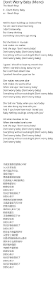 Don T Worry Baby Mono Lyrics Follow Lyrics